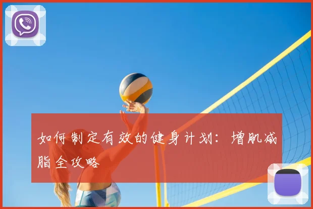 如何制定有效的健身计划：增肌减脂全攻略